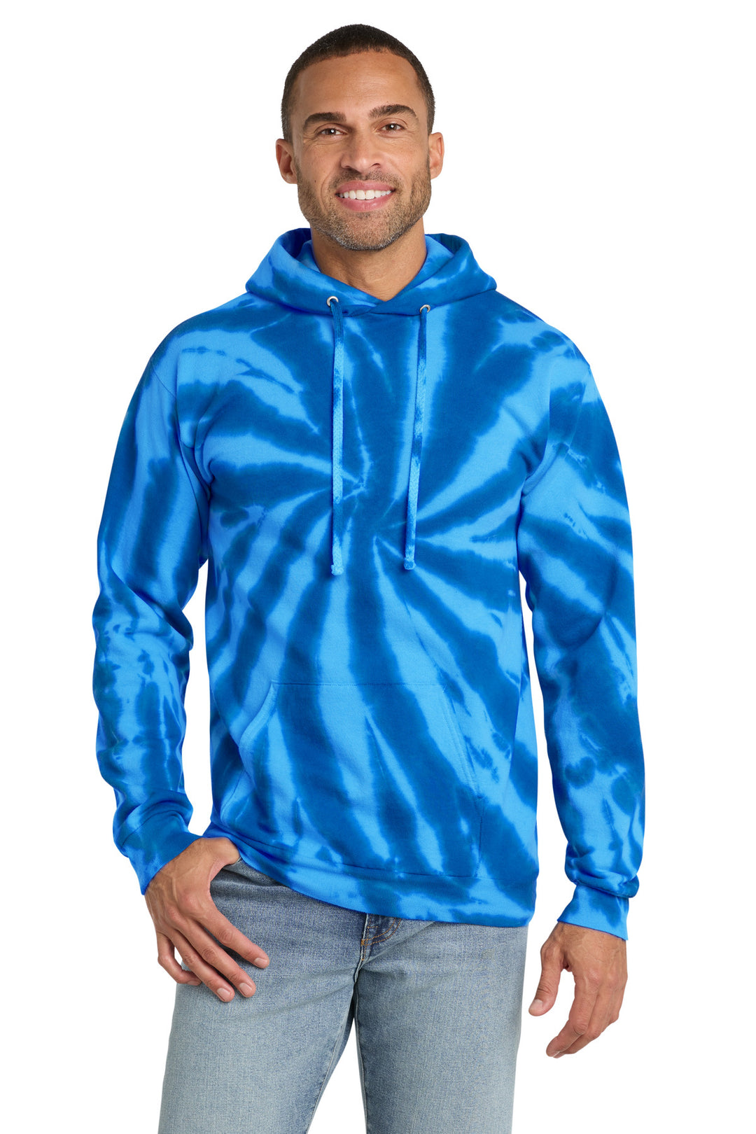 Port &amp; Co Tie-Dye Pullover Hooded Sweatshirt