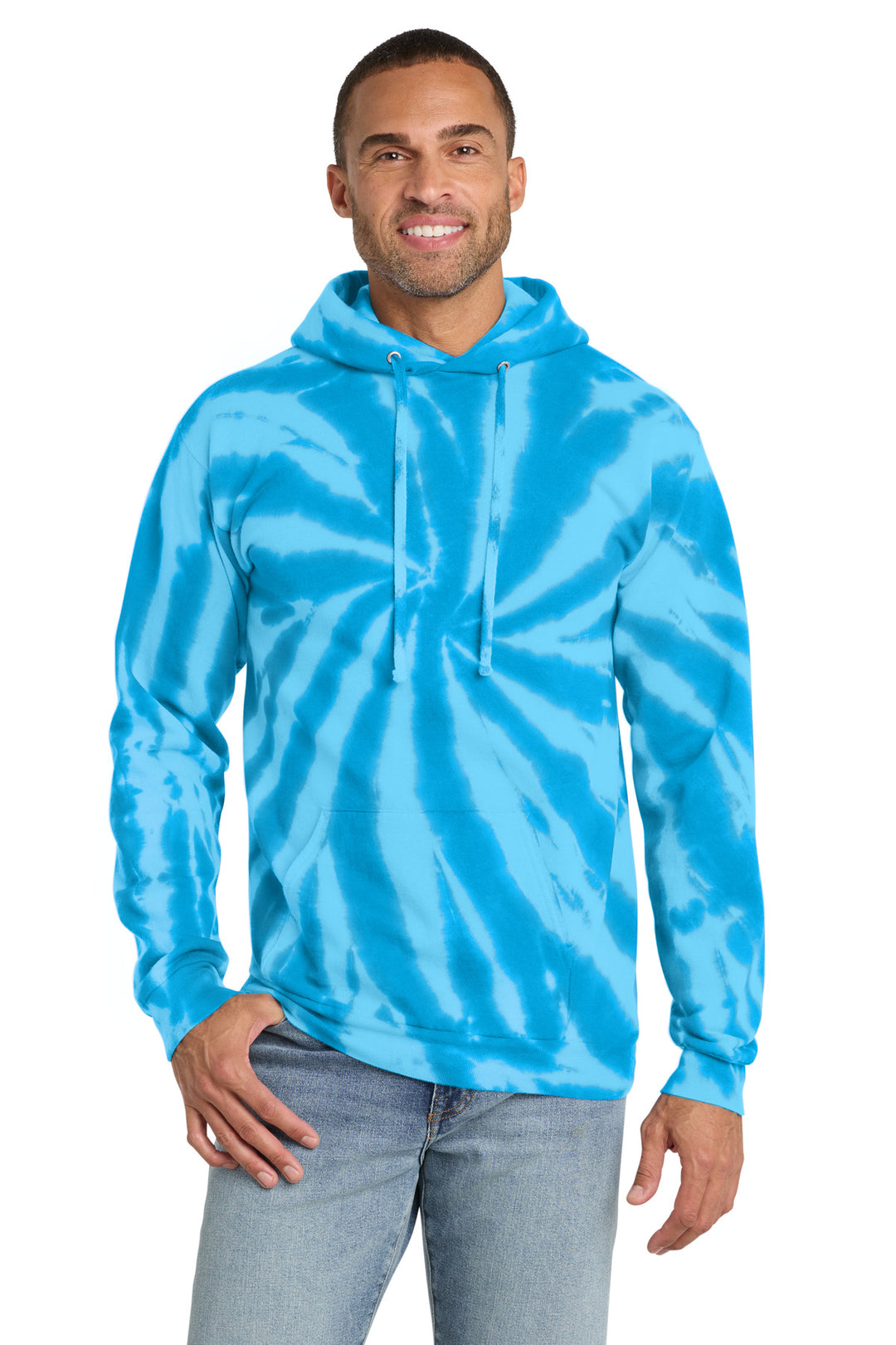 Port &amp; Co Tie-Dye Pullover Hooded Sweatshirt