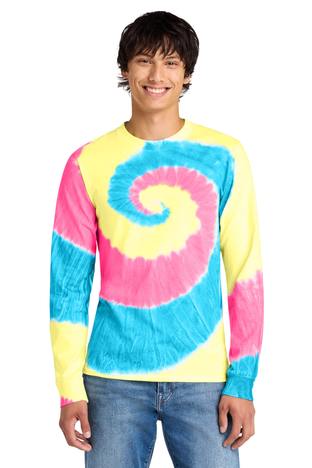 Port &amp; Co Tie-Dye Long Sleeve Tee