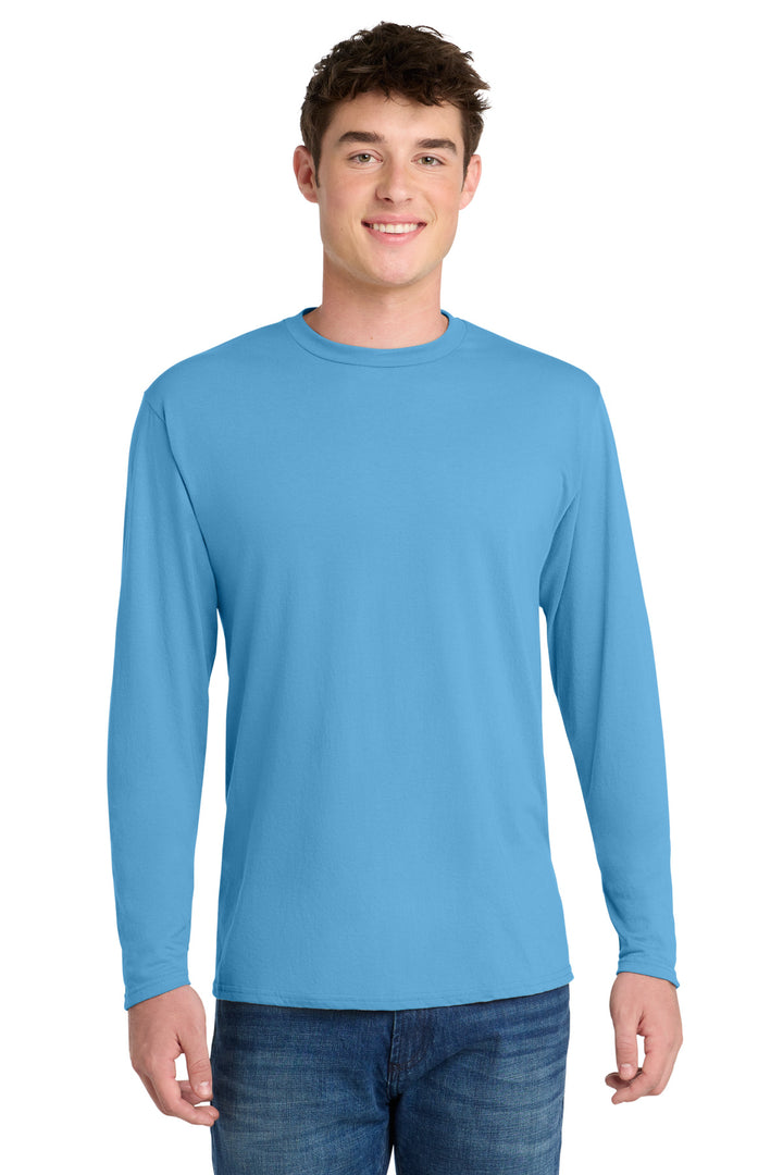 Port &amp; Co Long Sleeve Performance Blend Tee