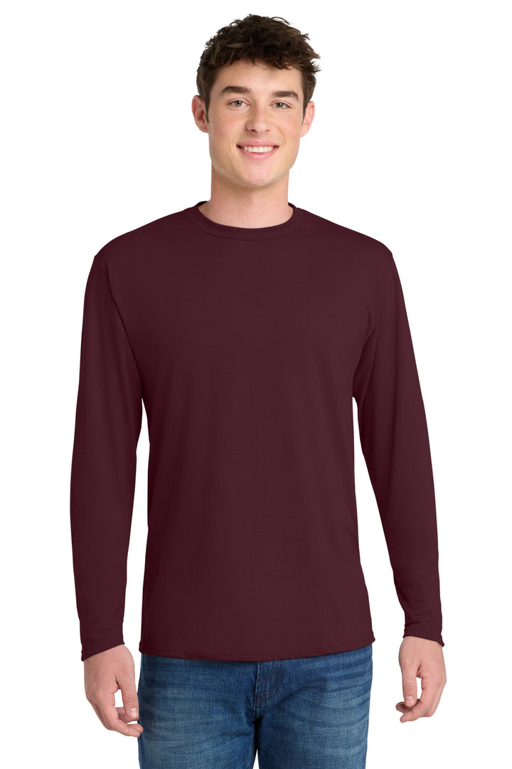 Port &amp; Co Long Sleeve Performance Blend Tee