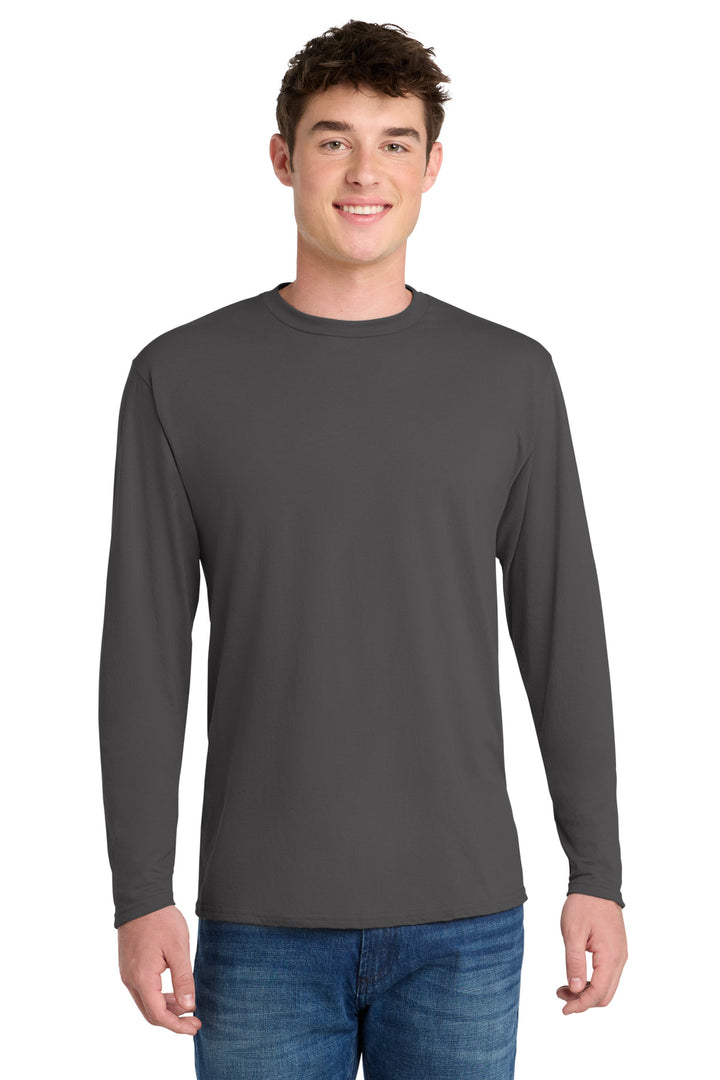 Port &amp; Co Long Sleeve Performance Blend Tee
