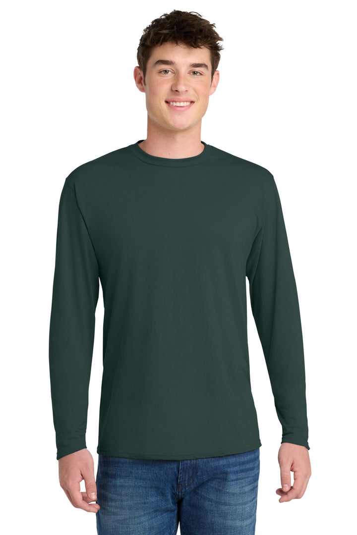 Port &amp; Co Long Sleeve Performance Blend Tee