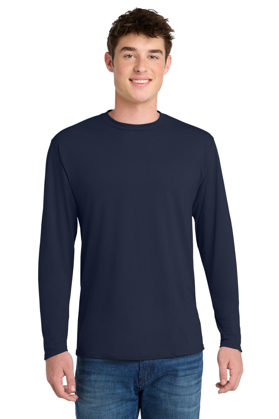 Port &amp; Co Long Sleeve Performance Blend Tee