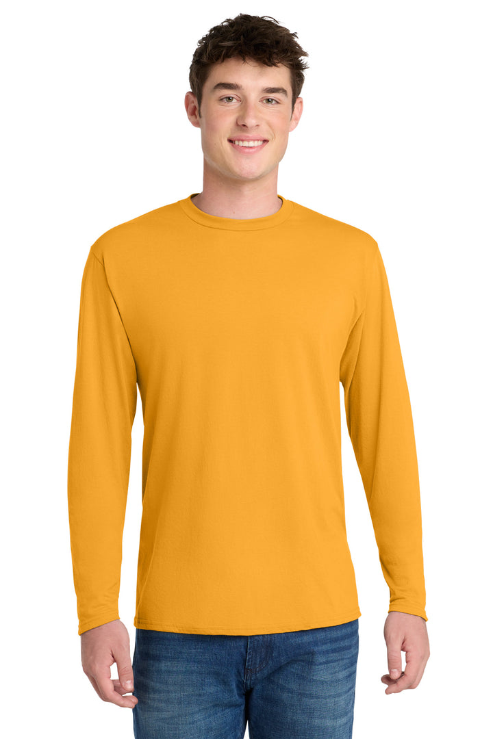 Port &amp; Co Long Sleeve Performance Blend Tee
