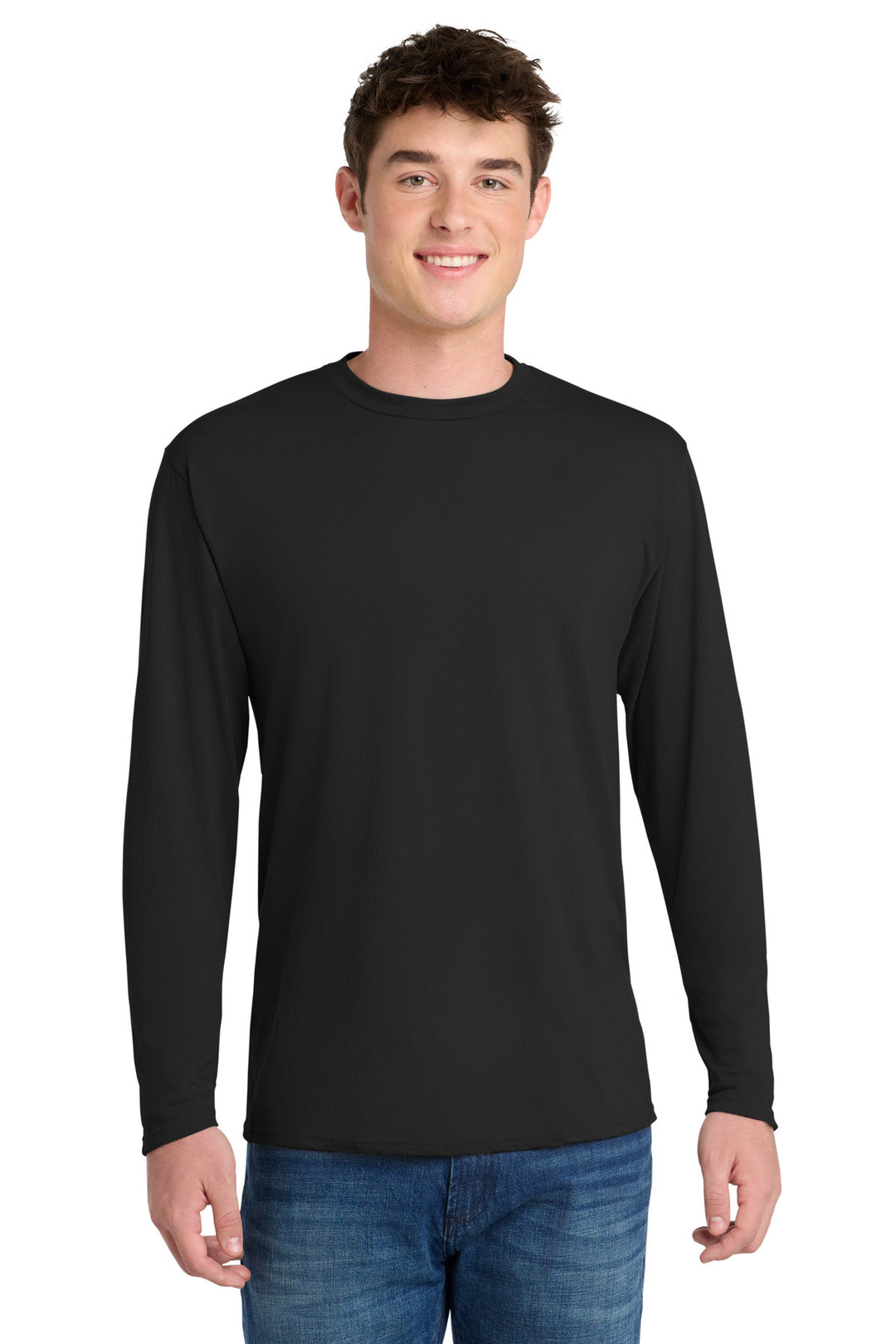Port &amp; Co Long Sleeve Performance Blend Tee