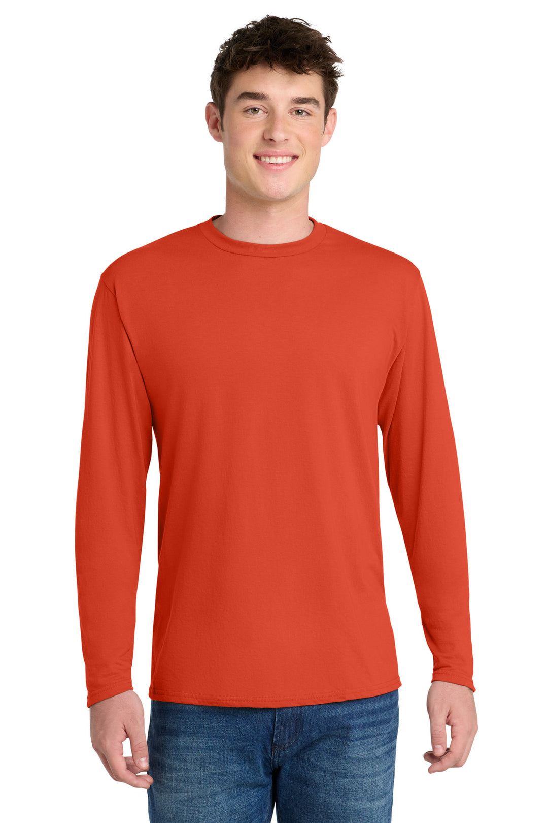 Port &amp; Co Long Sleeve Performance Blend Tee