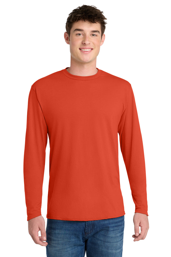 Port &amp; Co Long Sleeve Performance Blend Tee