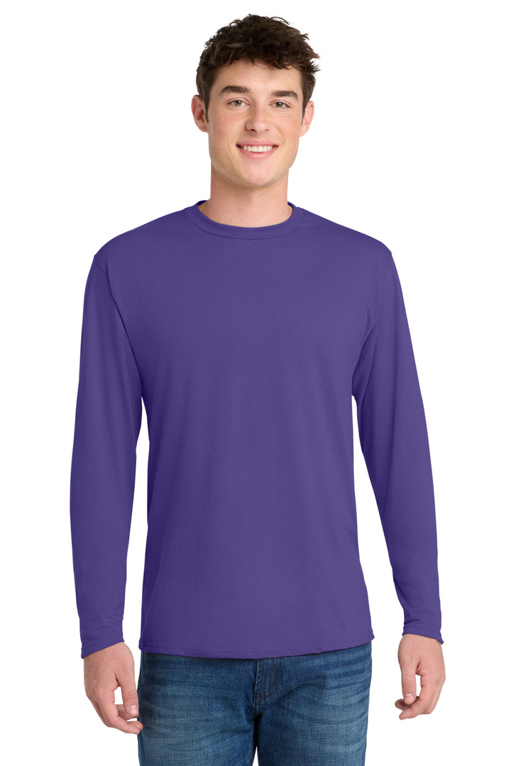 Port &amp; Co Long Sleeve Performance Blend Tee