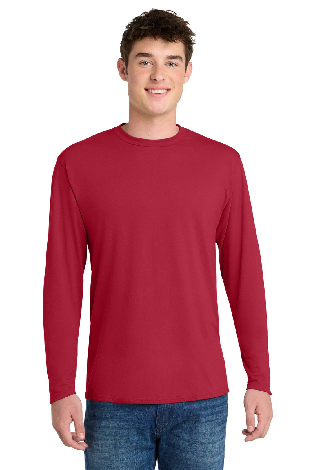 Port &amp; Co Long Sleeve Performance Blend Tee