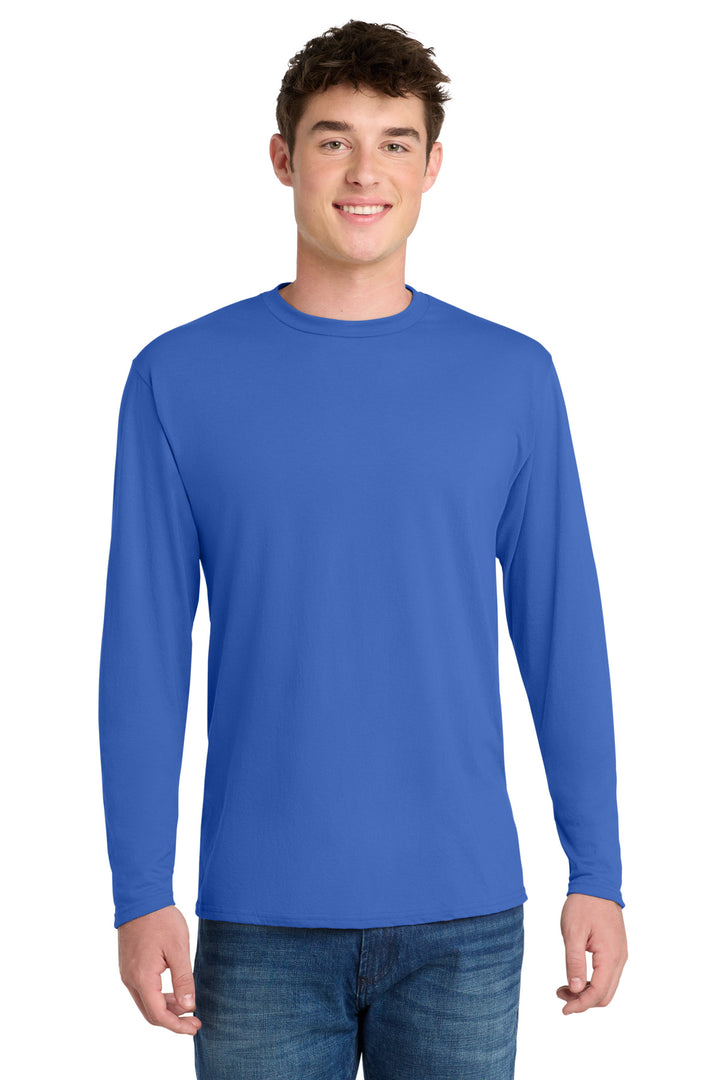 Port &amp; Co Long Sleeve Performance Blend Tee