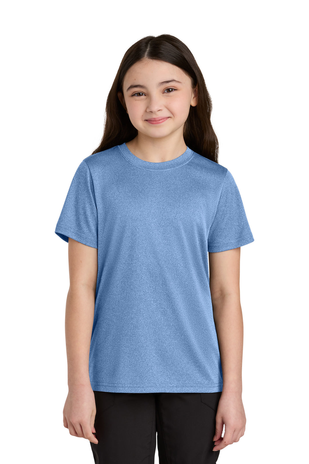 Port &amp; Co Youth Heather Performance Tee
