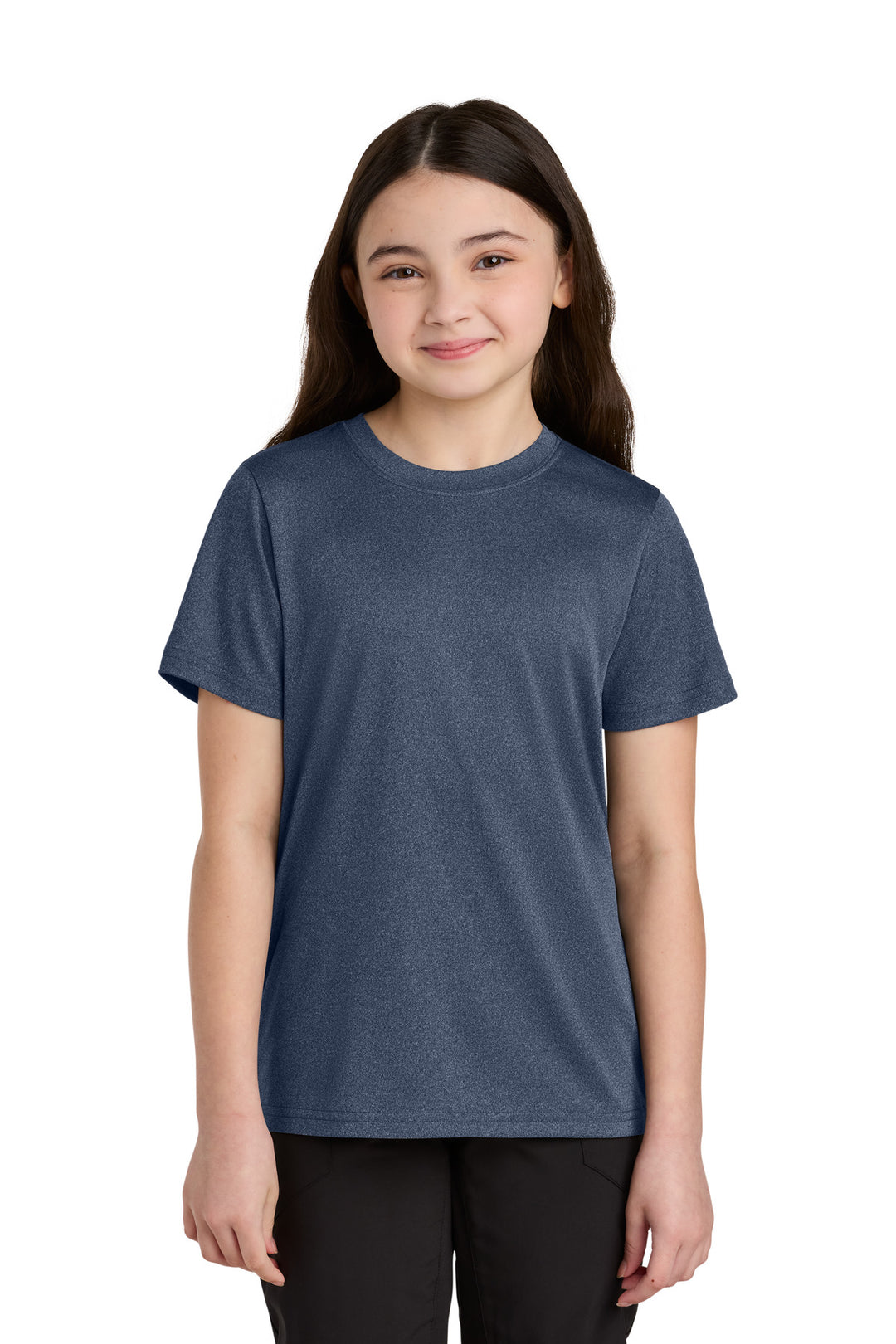 Port &amp; Co Youth Heather Performance Tee