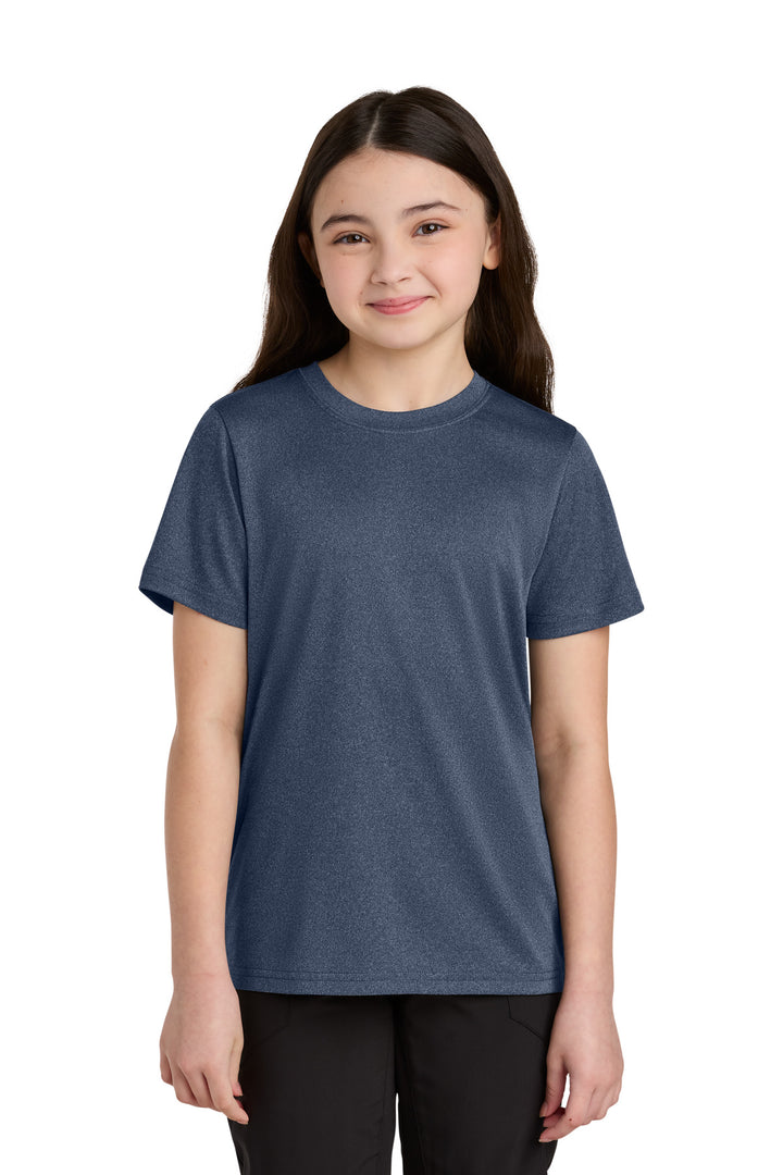 Port &amp; Co Youth Heather Performance Tee