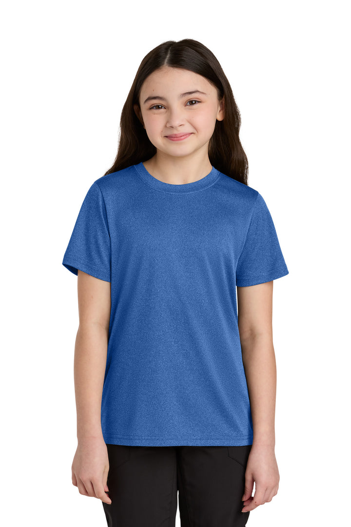 Port &amp; Co Youth Heather Performance Tee