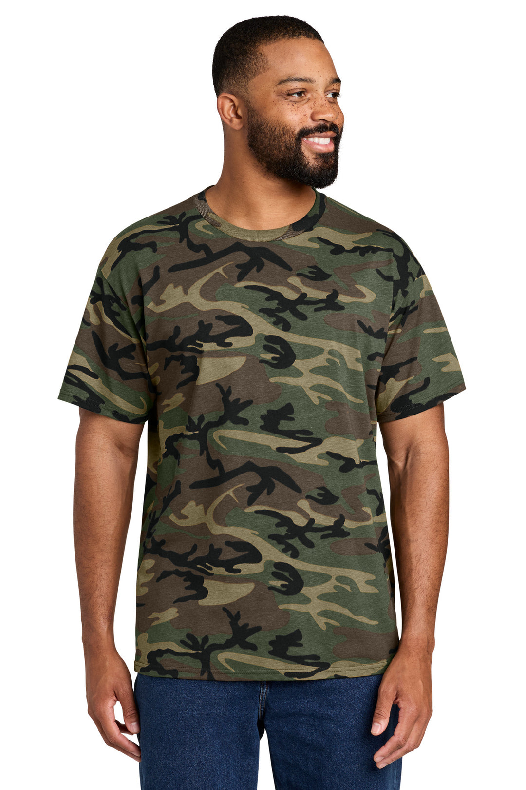 Port &amp; Co Core Cotton Camo Tee