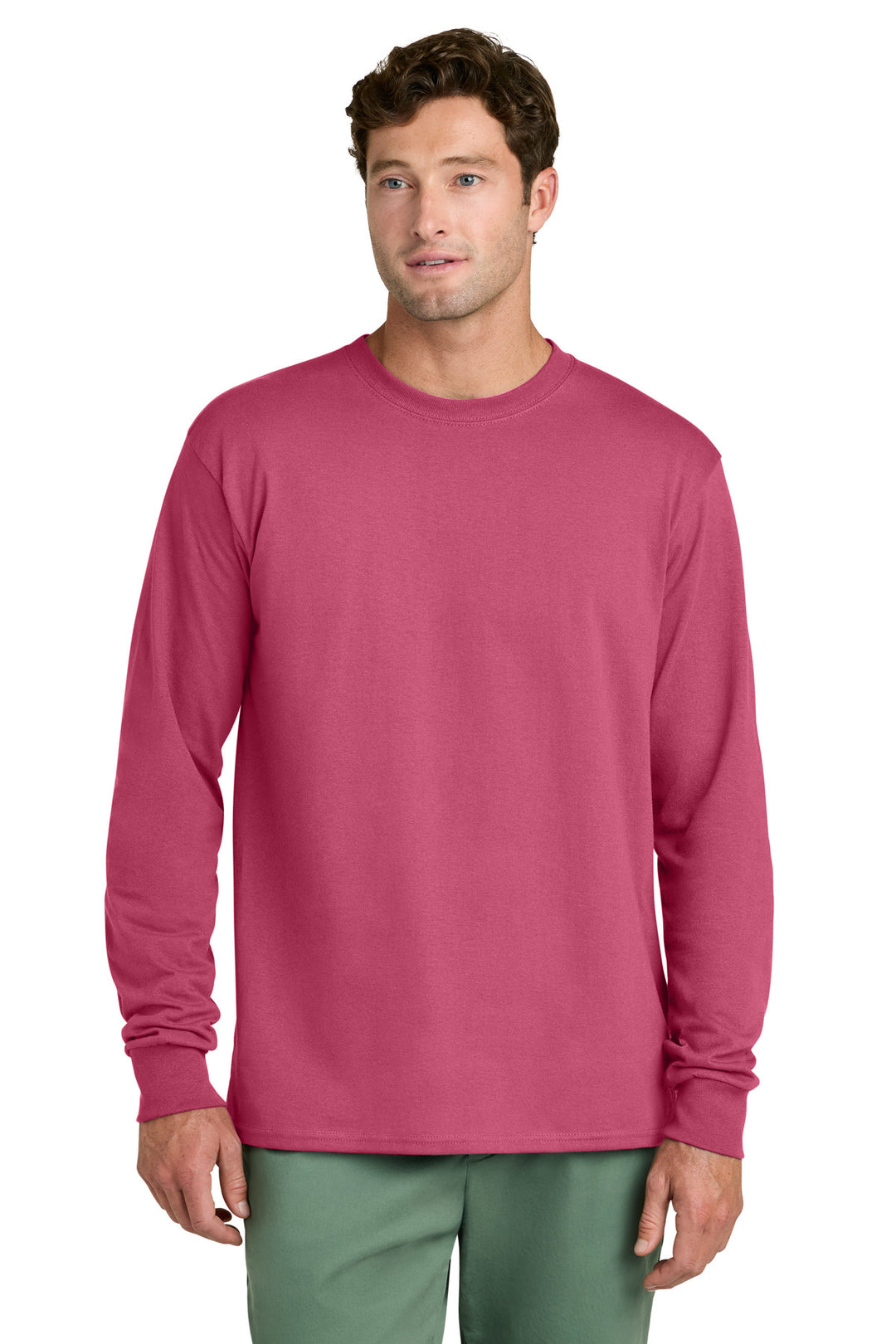 Port &amp; Co Long Sleeve Core Cotton Tee