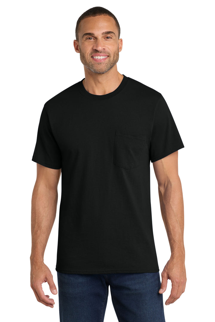 Port &amp; Co Core Cotton Pocket Tee