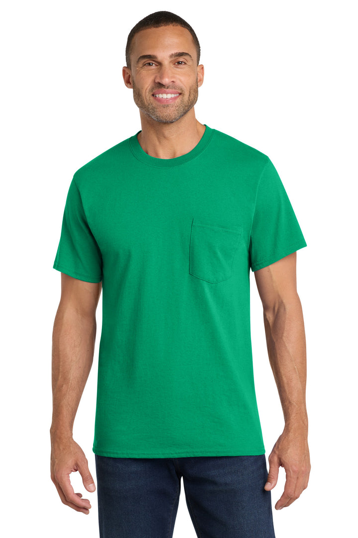 Port &amp; Co PC54P Core Cotton Pocket Tee