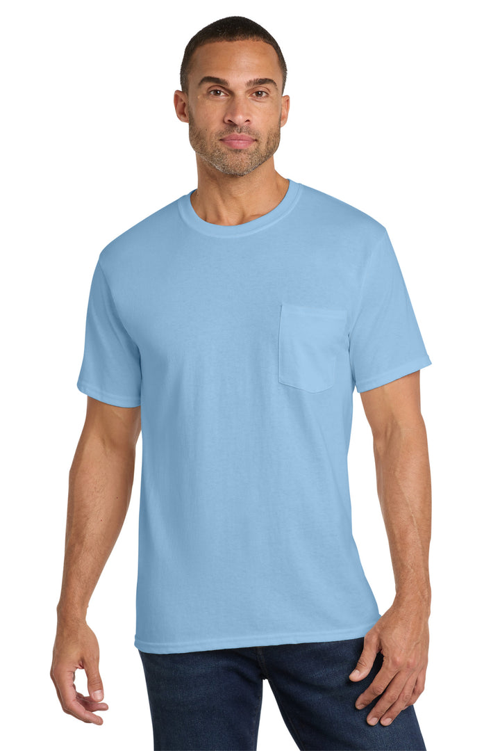 Port &amp; Co PC54P Core Cotton Pocket Tee