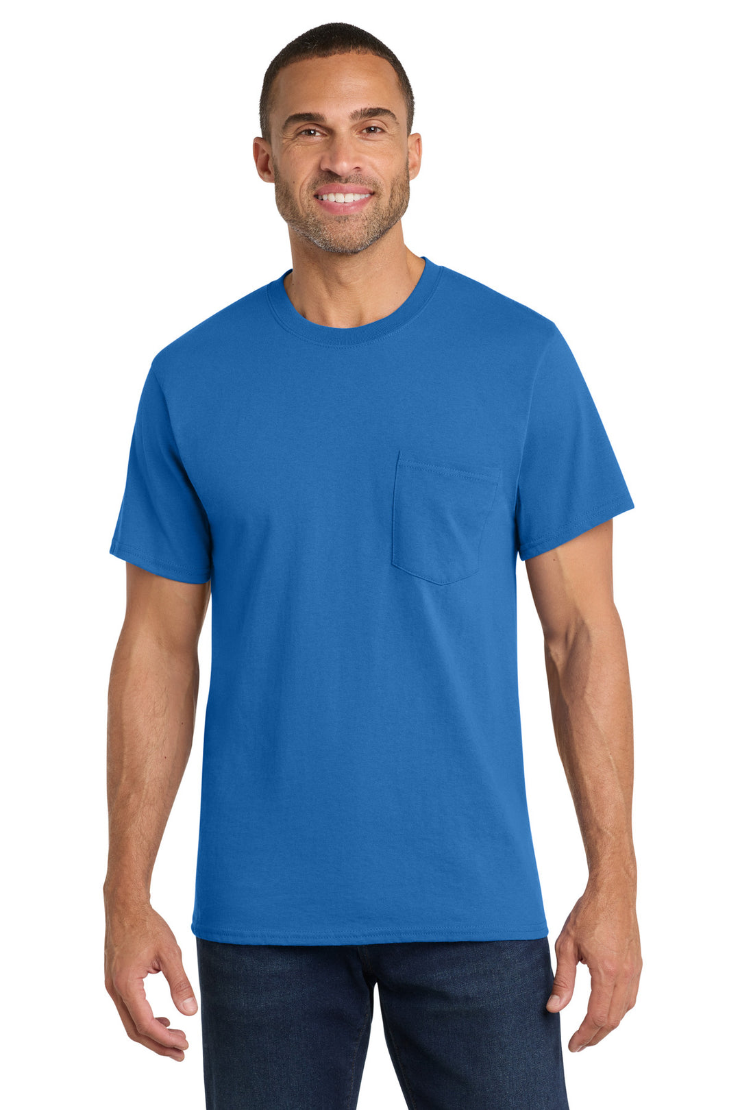 Port &amp; Co PC54P Core Cotton Pocket Tee