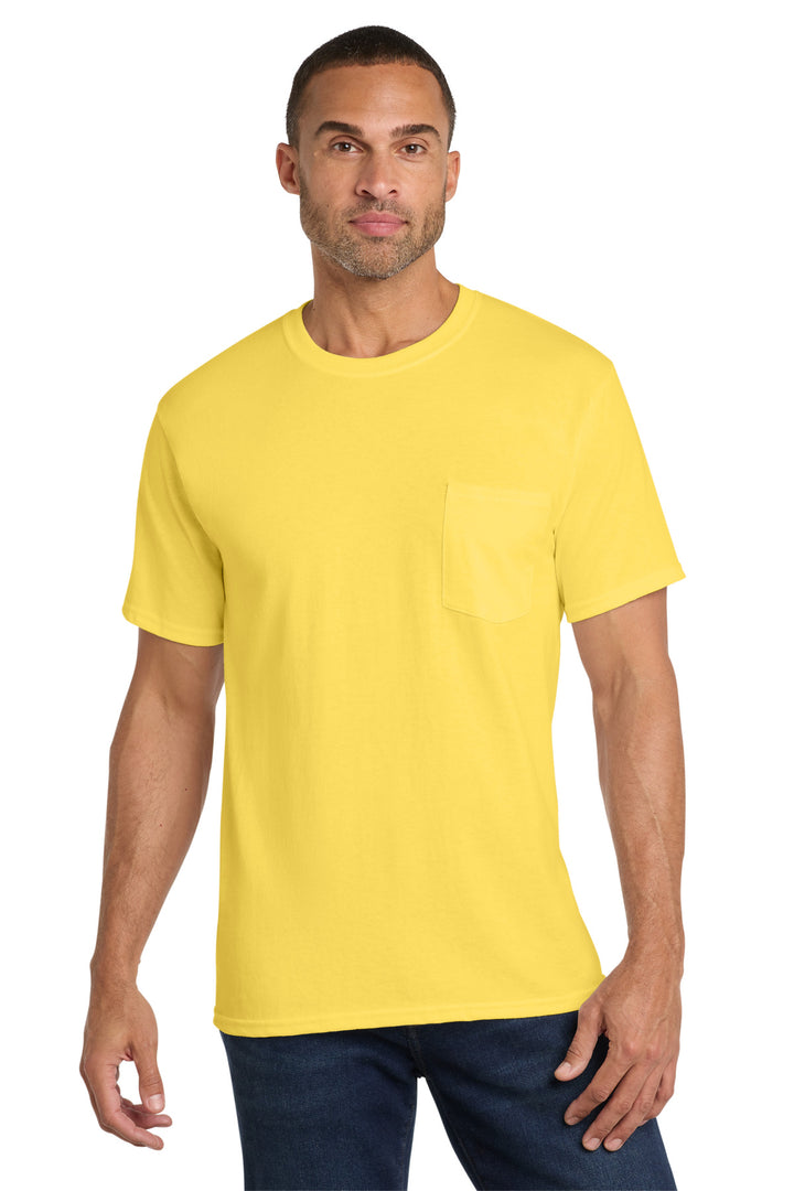 Port &amp; Co PC54P Core Cotton Pocket Tee