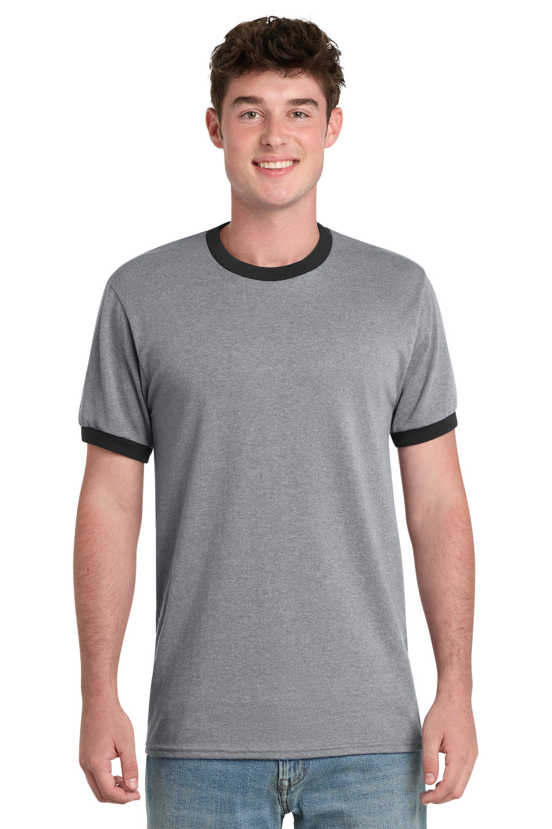 Port &amp; Co Core Cotton Ringer Tee