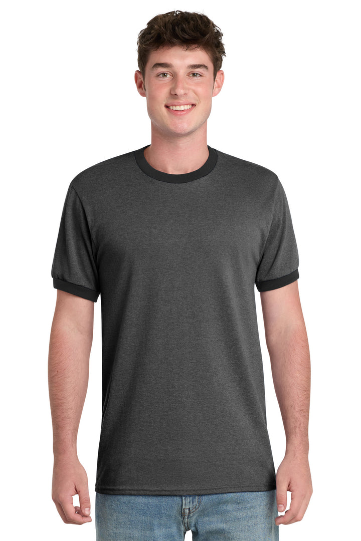 Port &amp; Co Core Cotton Ringer Tee