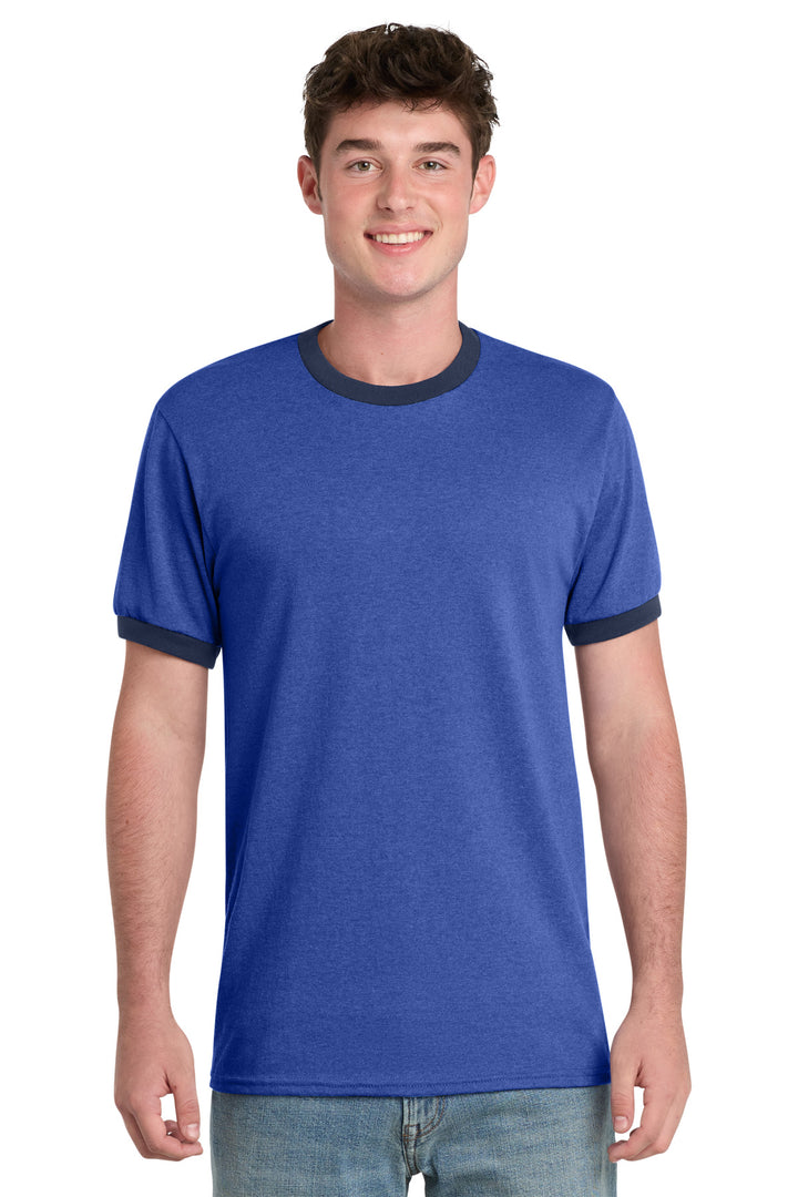 Port &amp; Co Core Cotton Ringer Tee