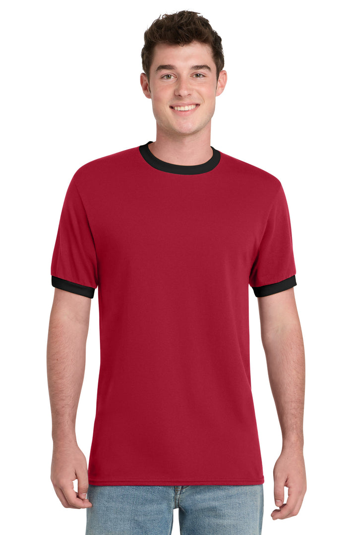 Port &amp; Co PC54R Core Cotton Ringer Tee