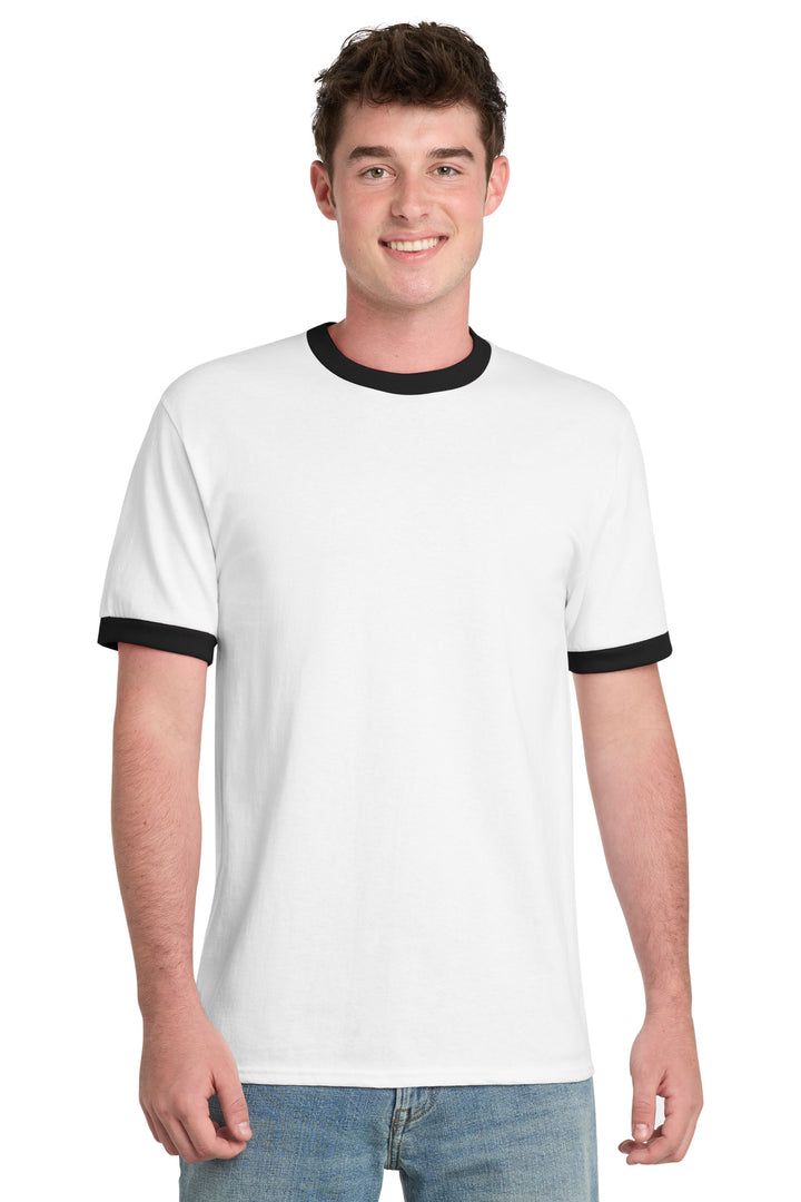 Port &amp; Co PC54R Core Cotton Ringer Tee