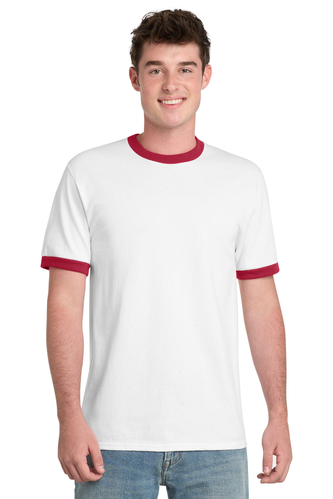 Port &amp; Co PC54R Core Cotton Ringer Tee