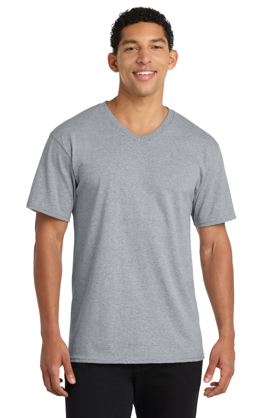 Port &amp; Co Core Cotton V-Neck Tee
