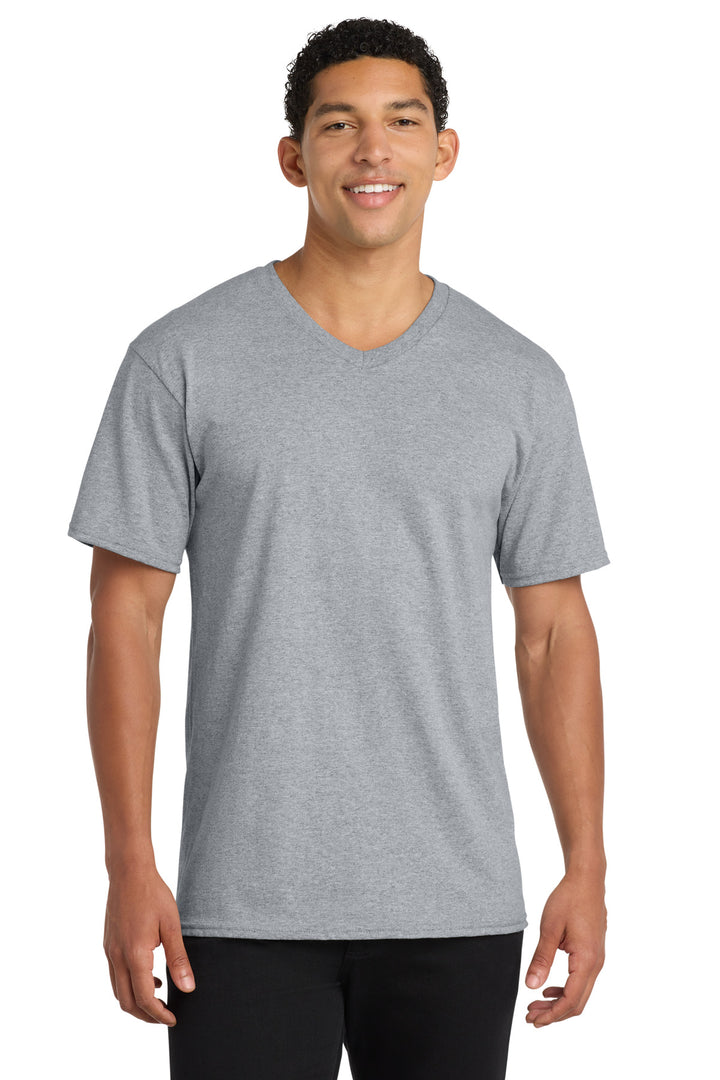 Port &amp; Co Core Cotton V-Neck Tee