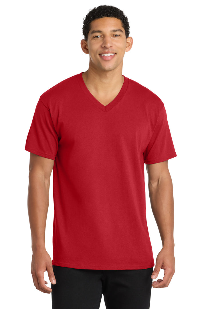 Port &amp; Co Core Cotton V-Neck Tee