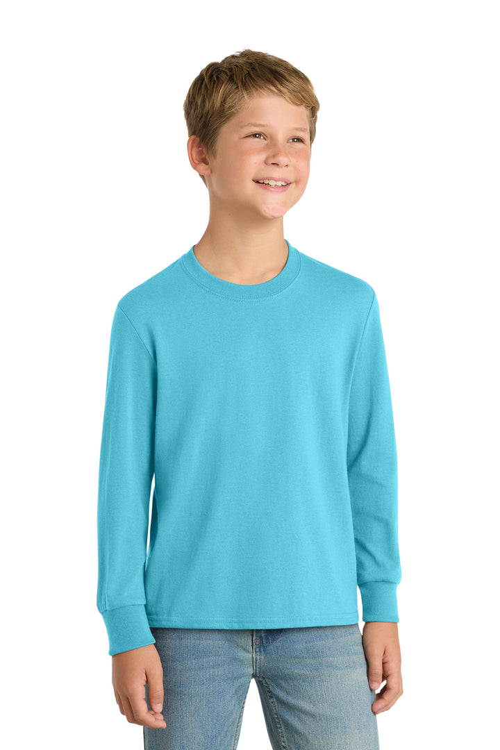 Port &amp; Co Youth Long Sleeve Core Cotton Tee