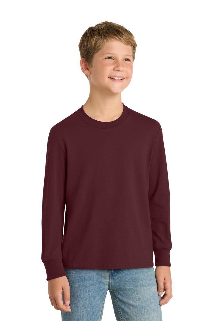 Port &amp; Co Youth Long Sleeve Core Cotton Tee