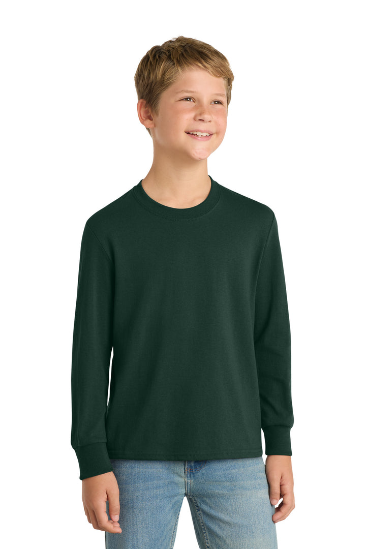 Port &amp; Co Youth Long Sleeve Core Cotton Tee