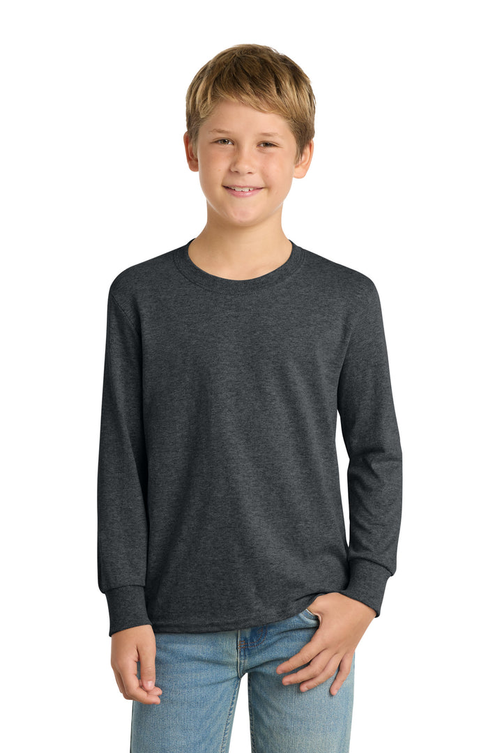 Port &amp; Co Youth Long Sleeve Core Cotton Tee