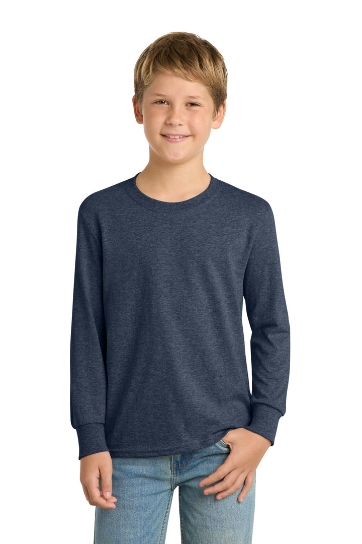 Port &amp; Co Youth Long Sleeve Core Cotton Tee