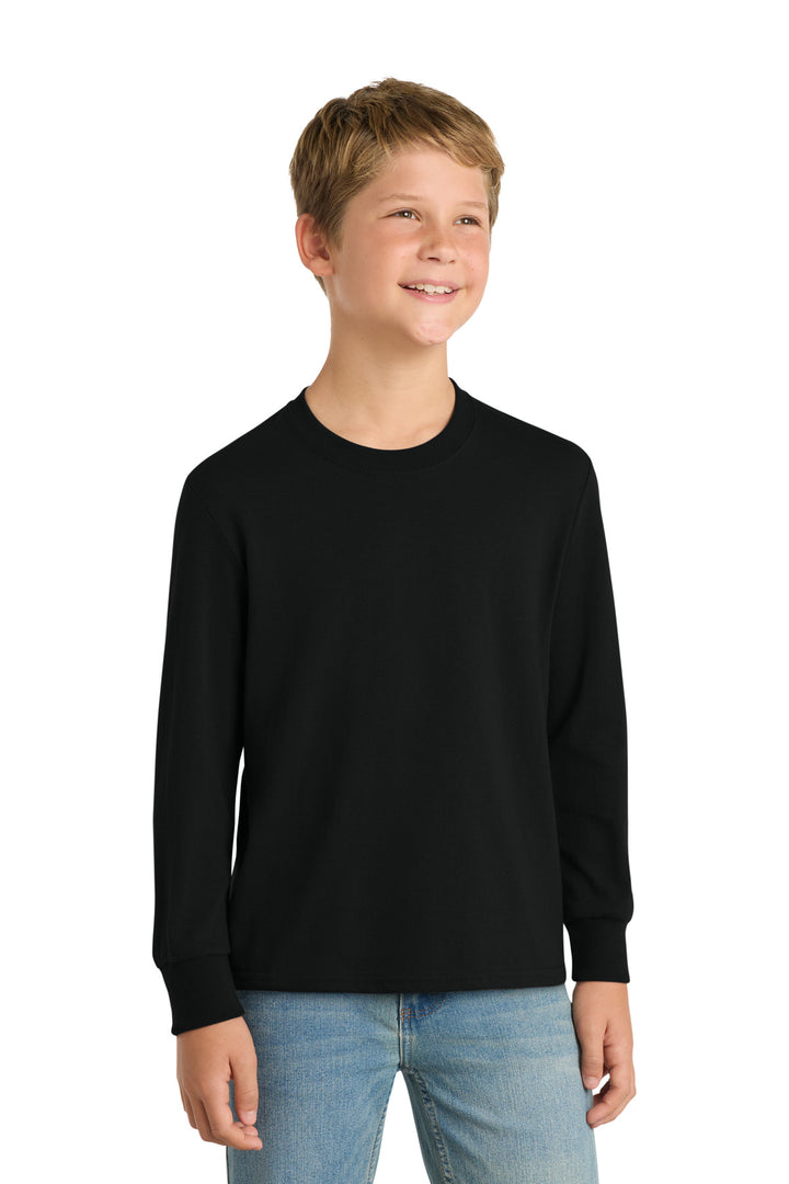 Port &amp; Co Youth Long Sleeve Core Cotton Tee