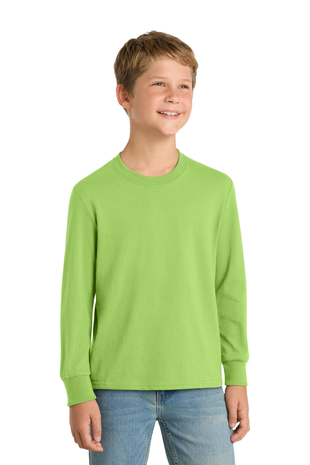 Port &amp; Co Youth Long Sleeve Core Cotton Tee
