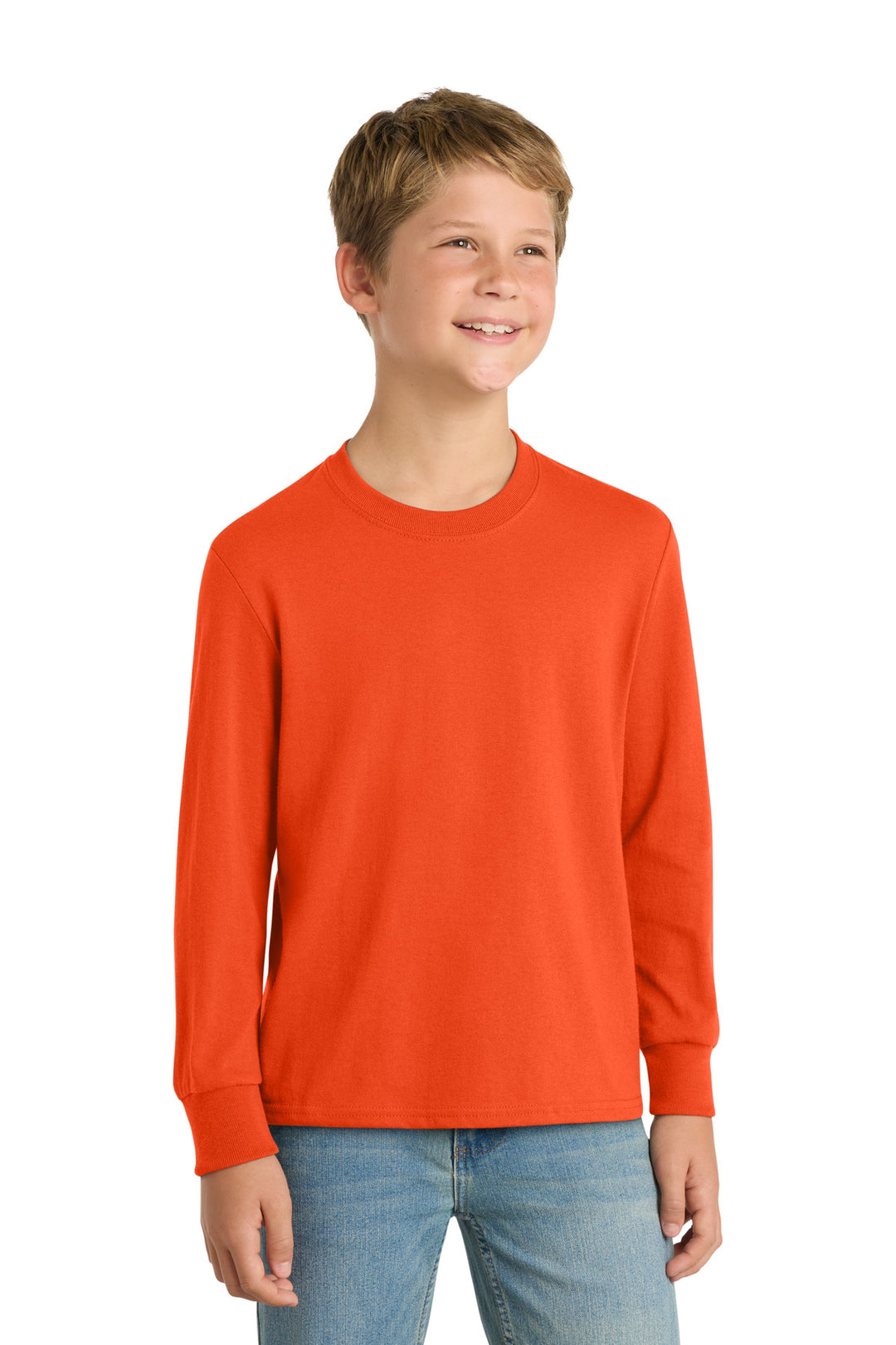 Port &amp; Co Youth Long Sleeve Core Cotton Tee