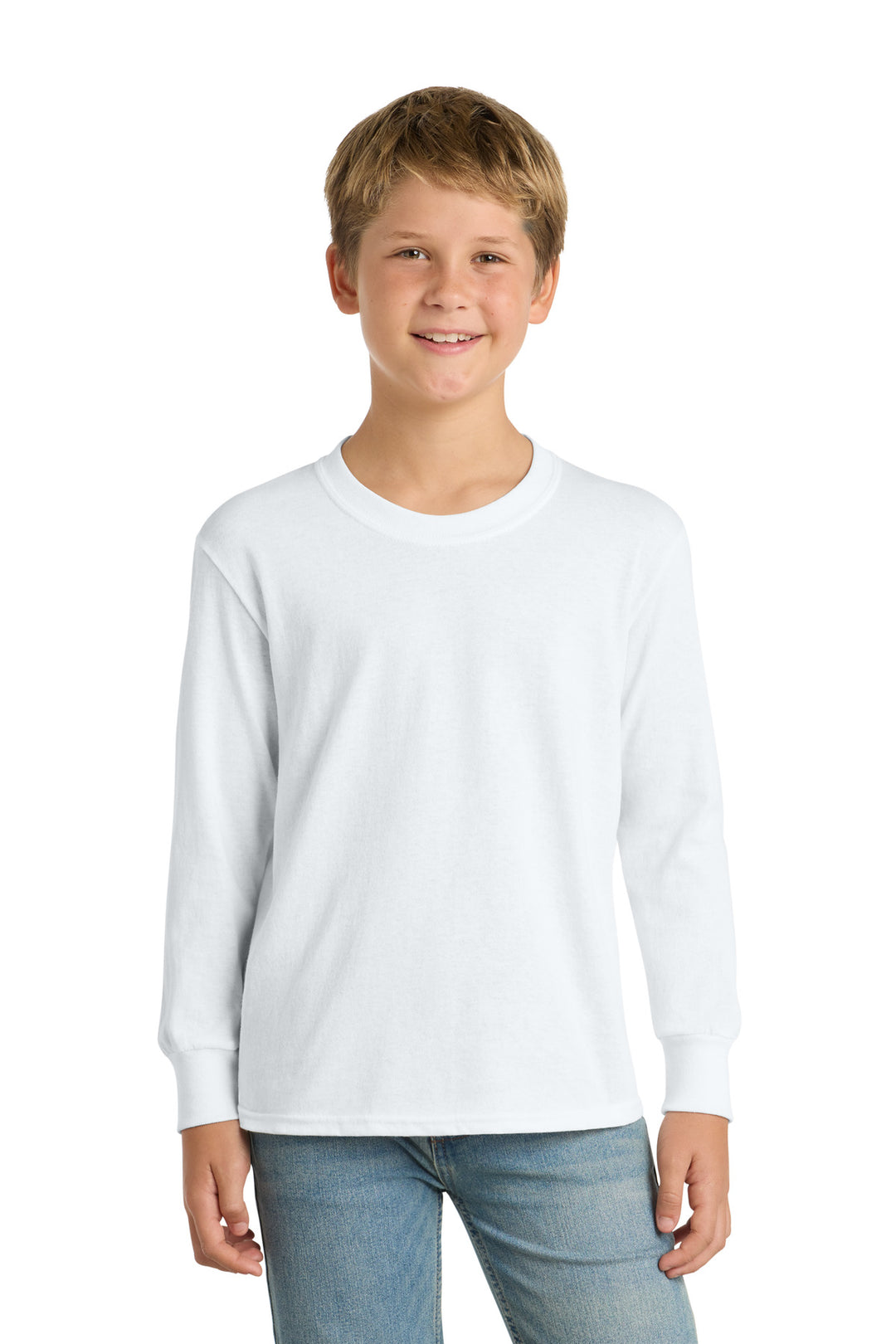 Port &amp; Co Youth Long Sleeve Core Cotton Tee
