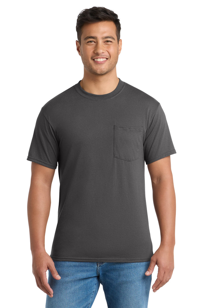 Port &amp; Co Tall Core Blend Pocket Tee