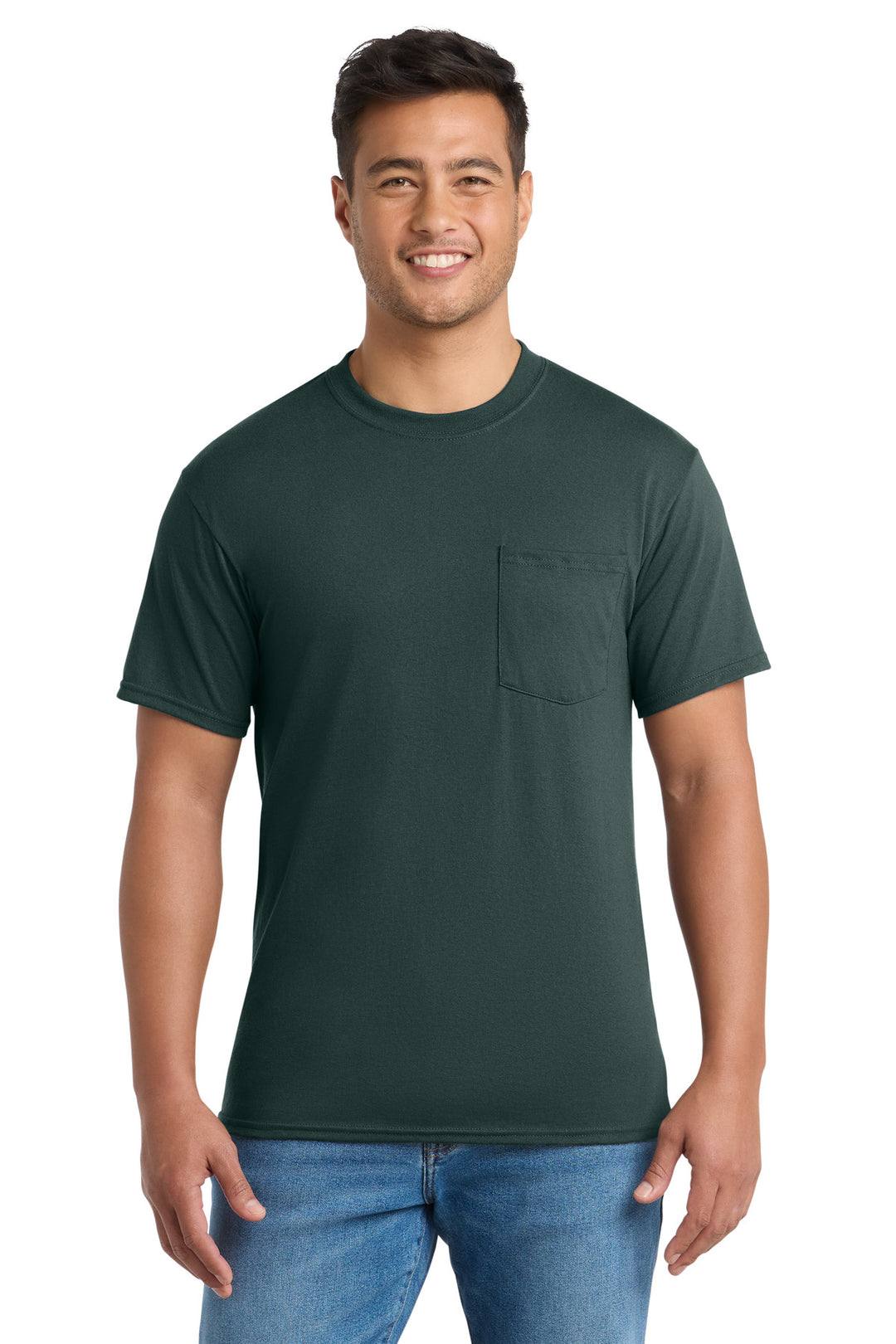 Port &amp; Co Tall Core Blend Pocket Tee