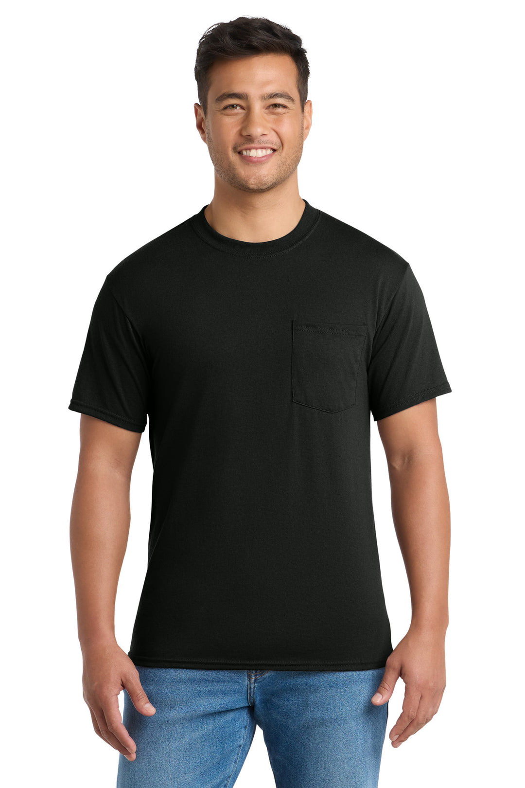 Port &amp; Co Tall Core Blend Pocket Tee
