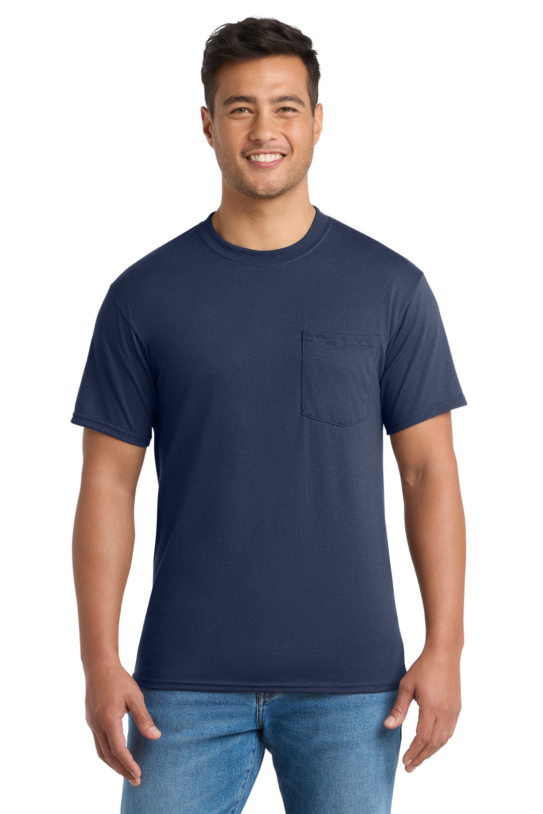 Port &amp; Co Tall Core Blend Pocket Tee