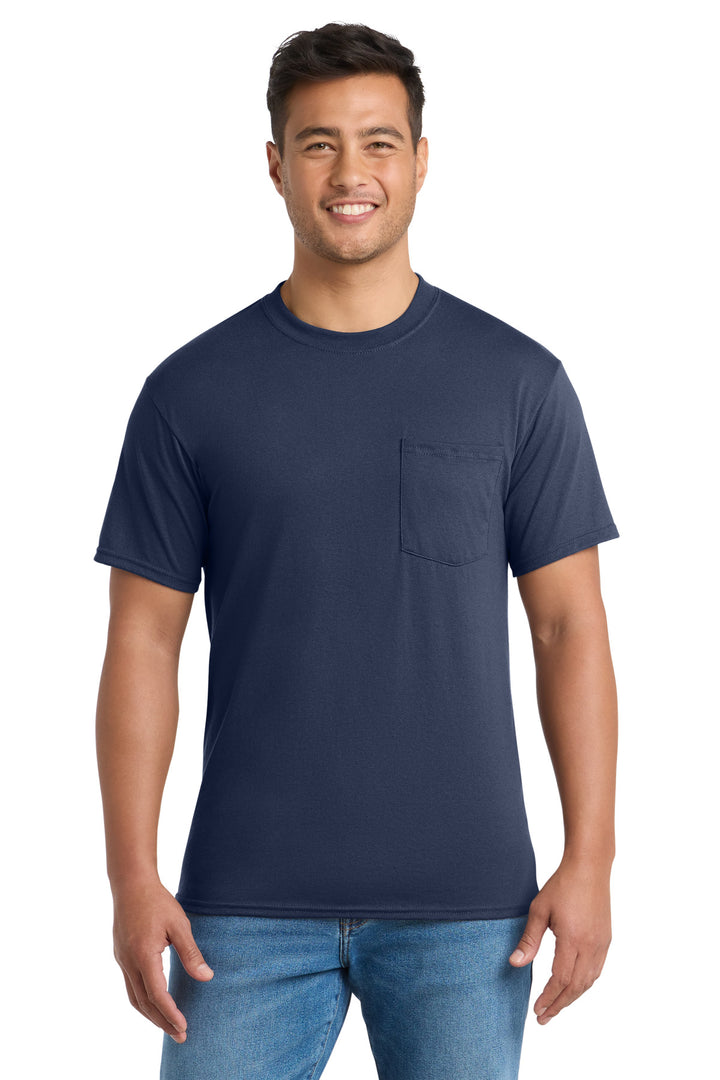 Port &amp; Co Tall Core Blend Pocket Tee
