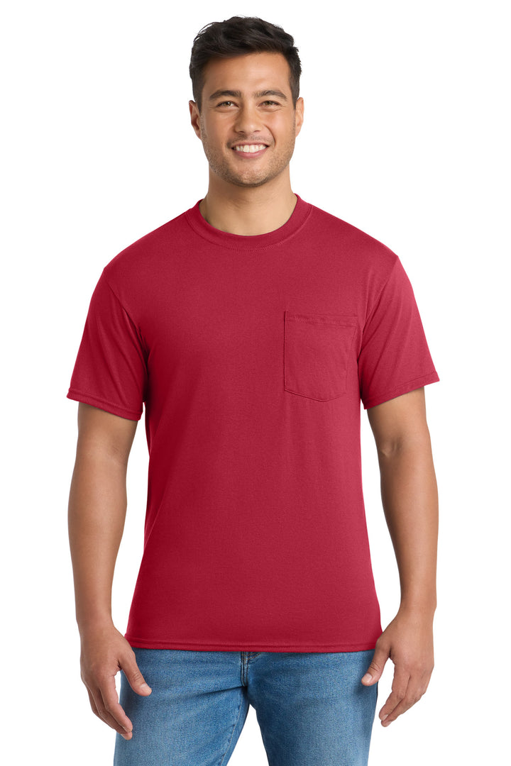Port &amp; Co Tall Core Blend Pocket Tee